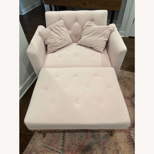 Used Pink Polyurethane Chaise Lounge for sale on AptDeco