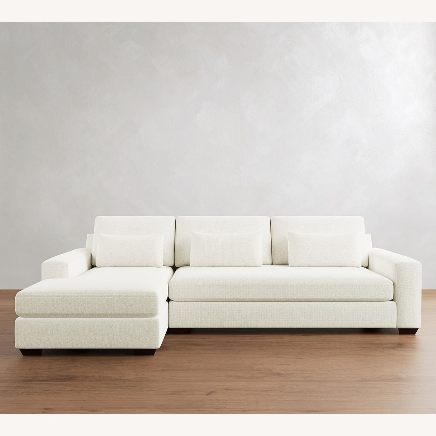 Pottery Barn Big Sur White Fabric 2 Piece Sectional - image-8