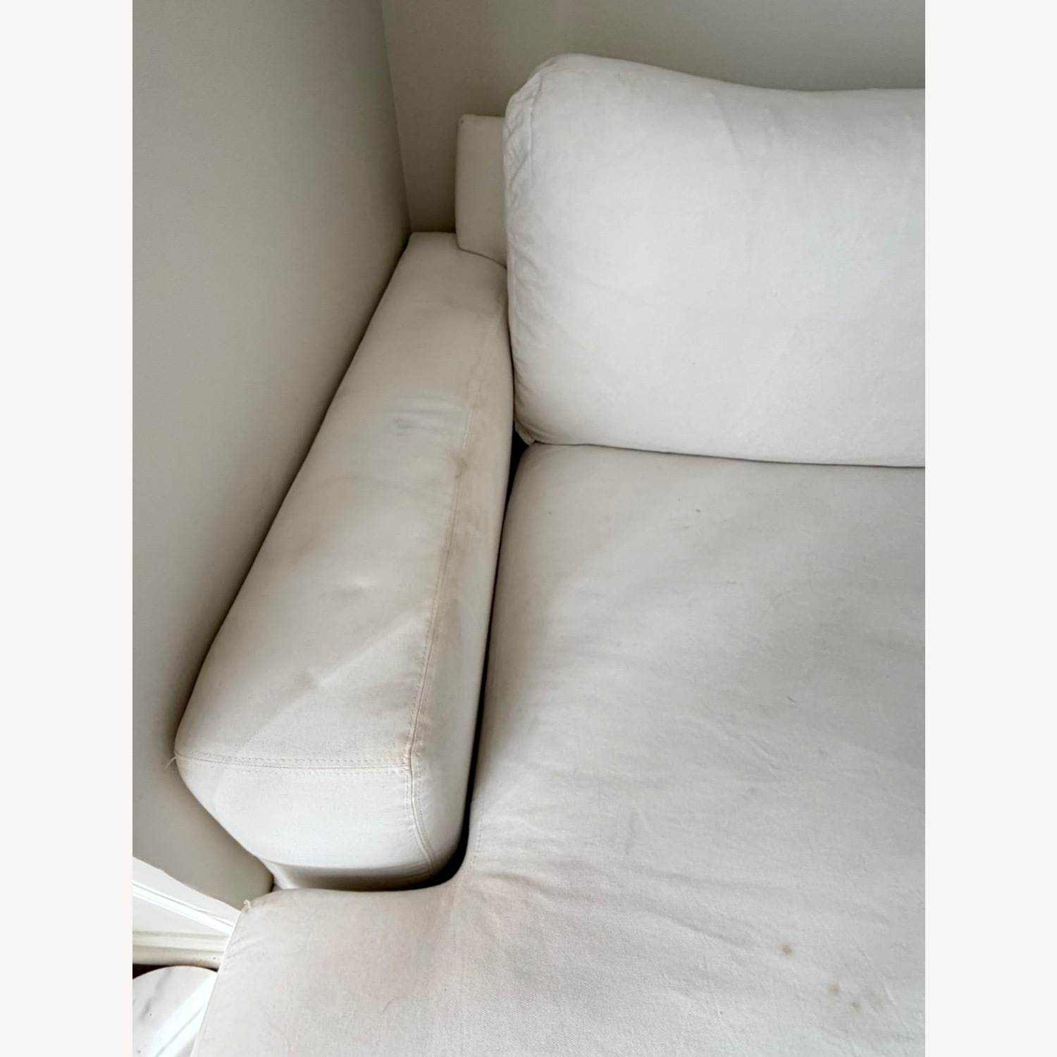 Pottery Barn Big Sur White Fabric 2 Piece Sectional - image-5
