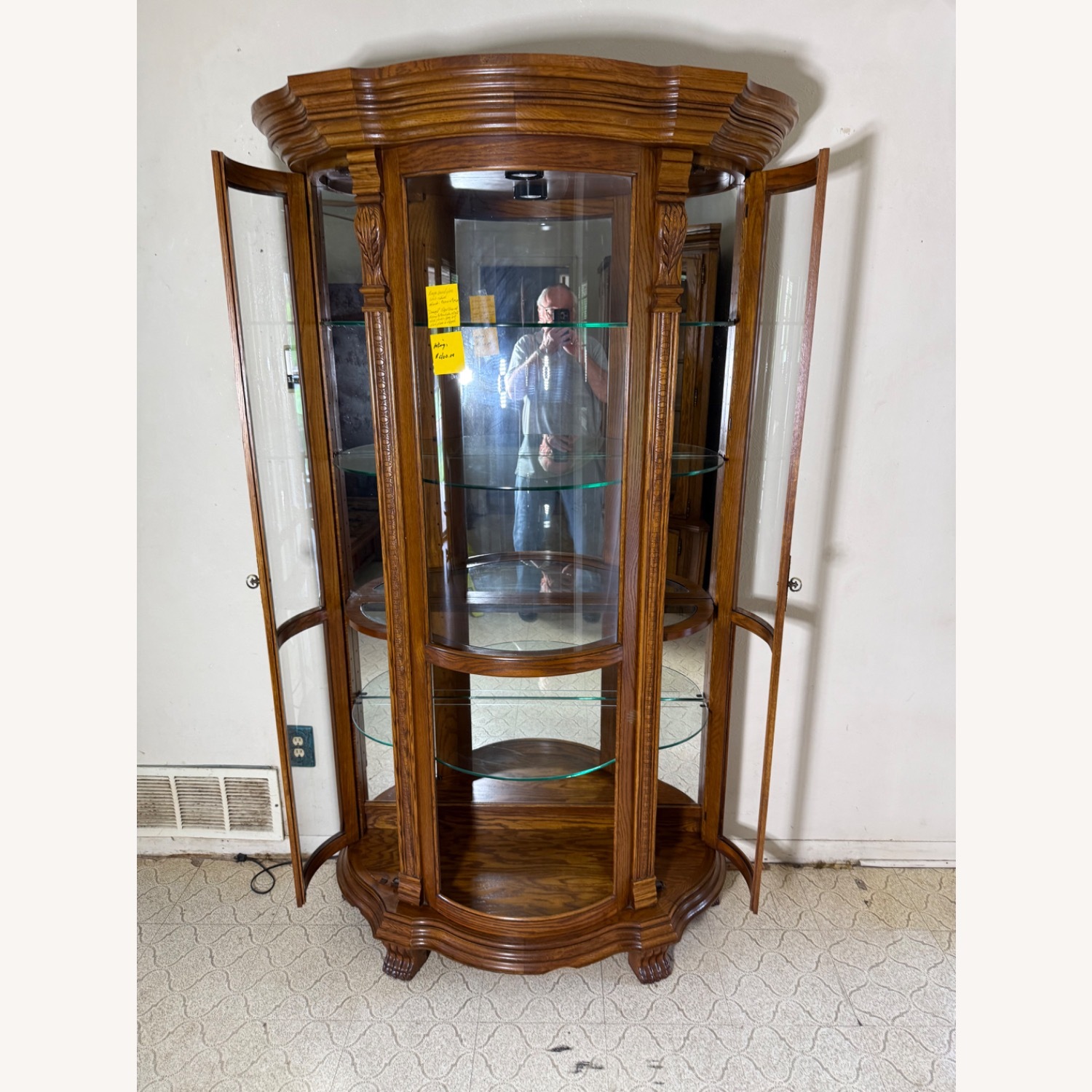 Bassett Empire Style Natural Wood Wall Unit - image-2