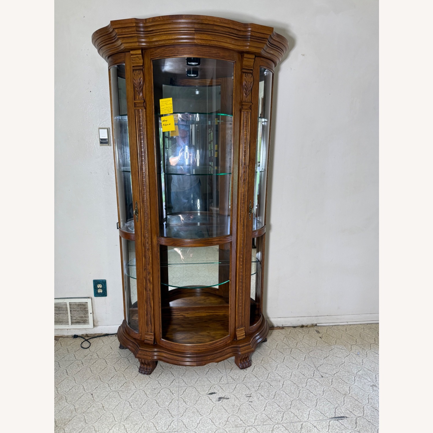 Bassett Empire Style Natural Wood Wall Unit - image-1