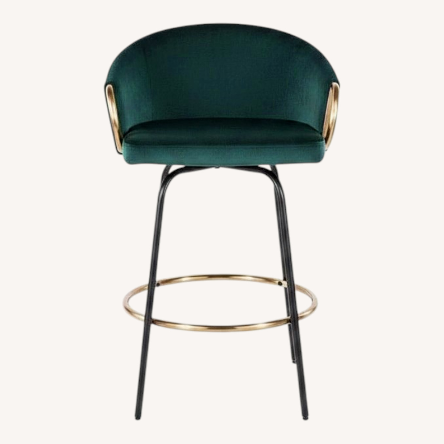 Houzz Green Microsuede Stools - image-0