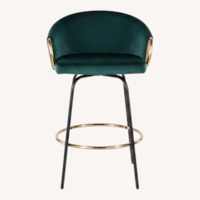 Houzz Green Microsuede Stools