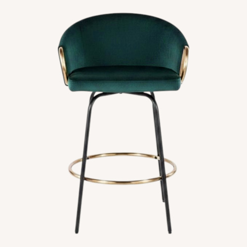 Used Houzz Green Microsuede Stools for sale on AptDeco