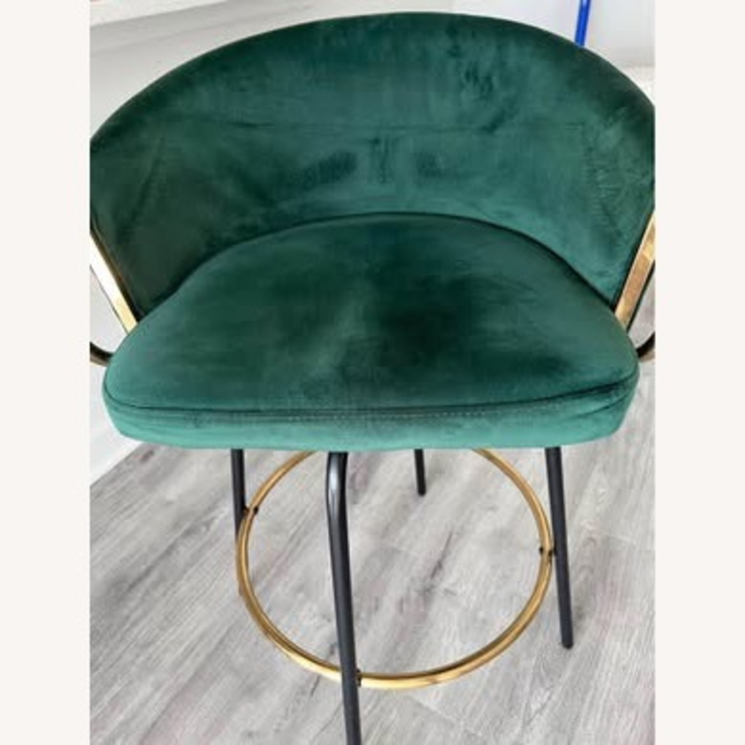 Houzz Green Microsuede Stools - image-2