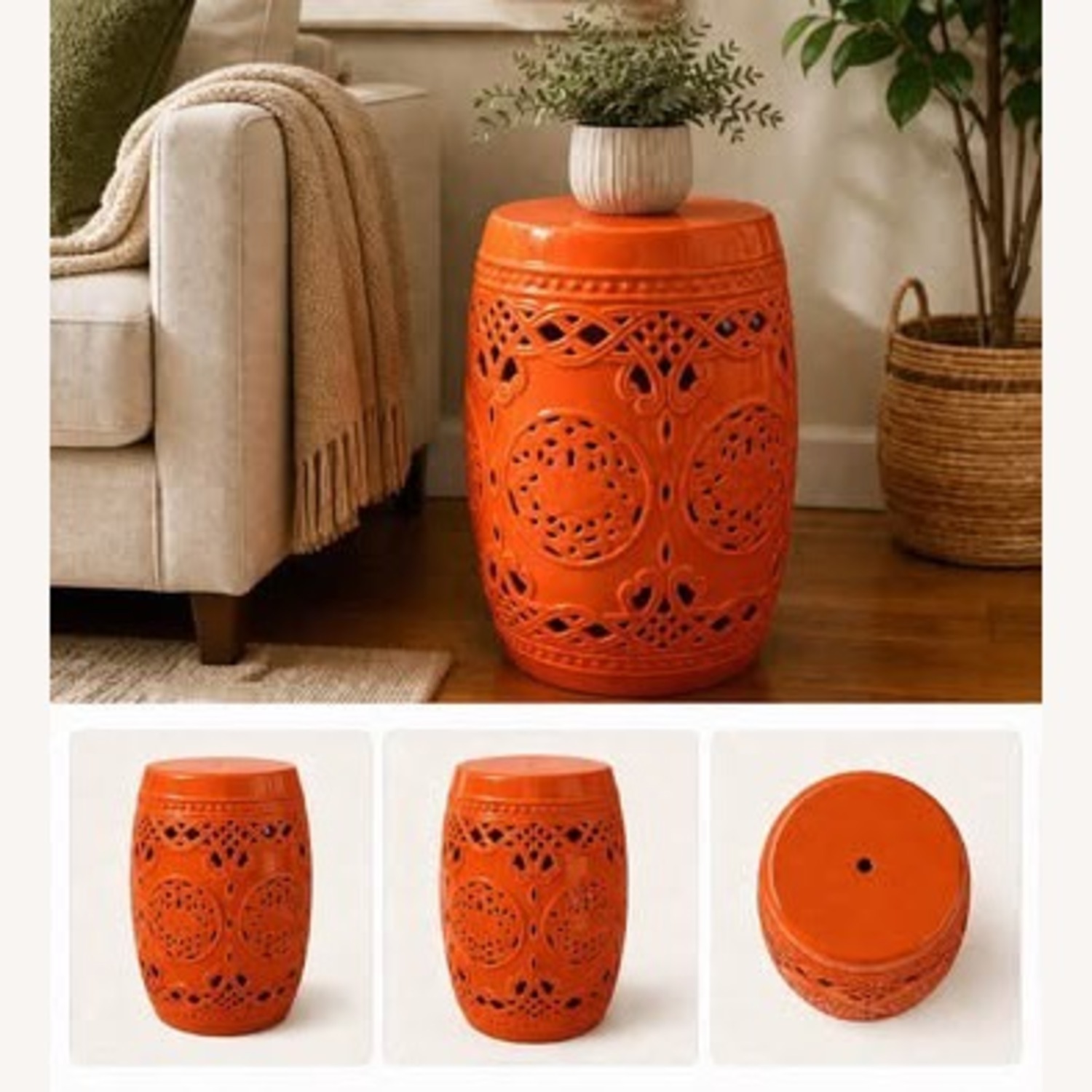 Decor Ceramic Stool - image-1