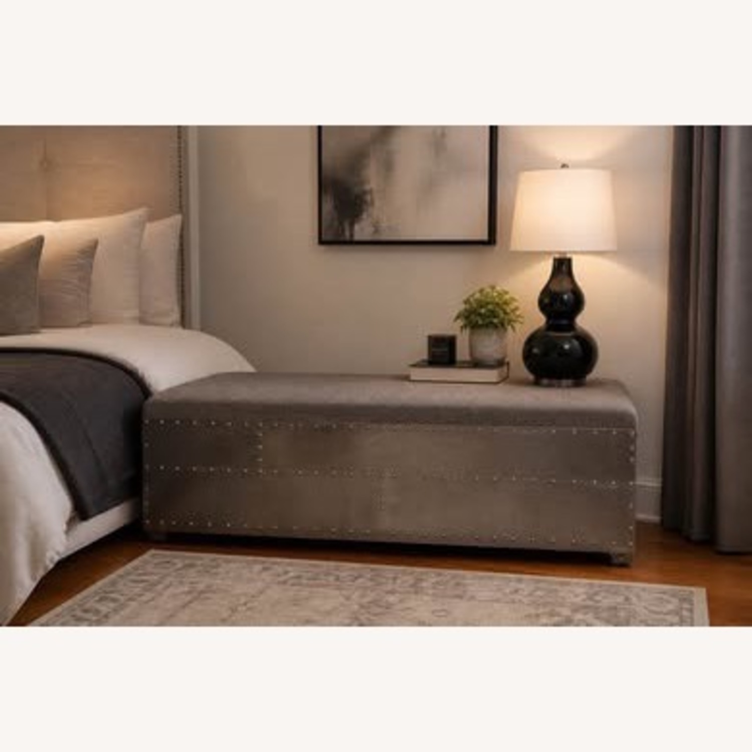 Silver Ottoman  - image-1