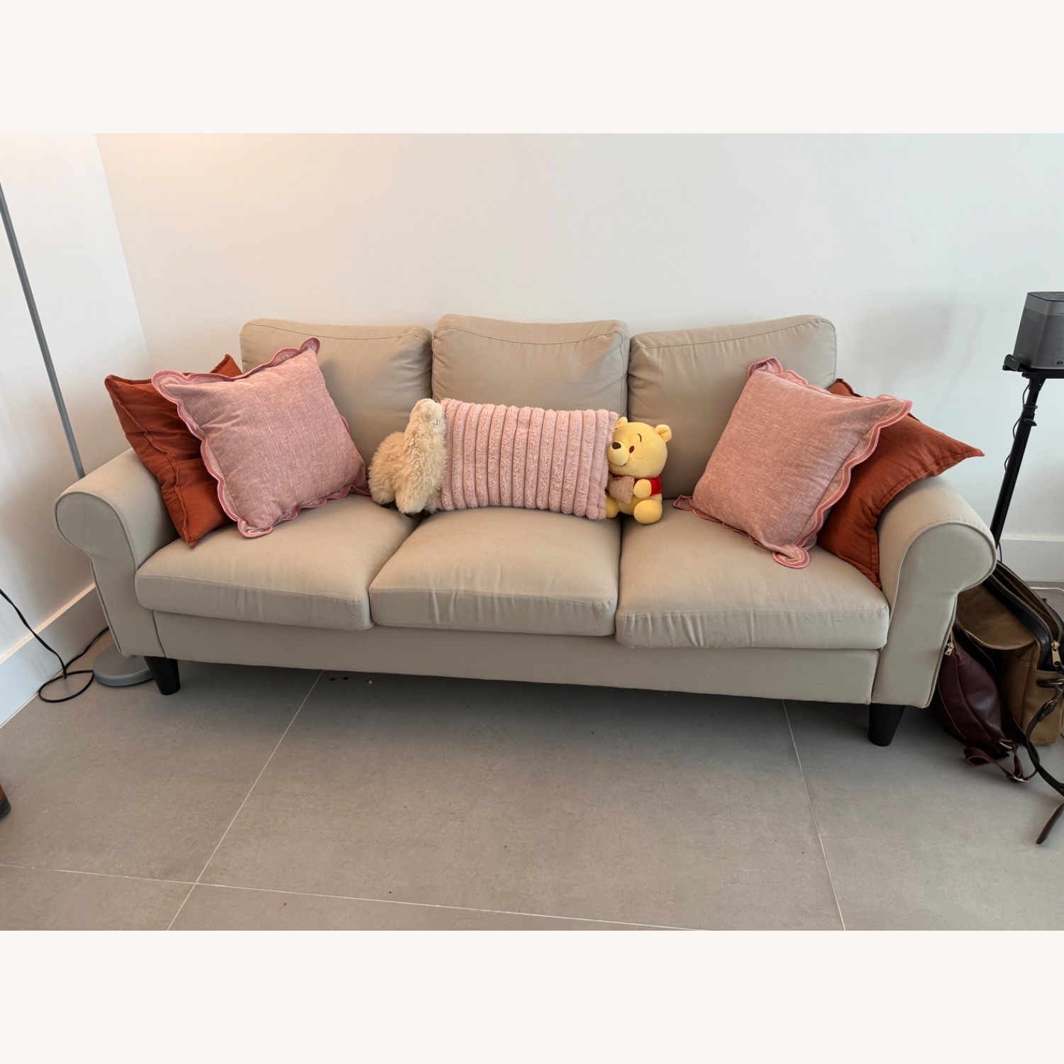 IKEA GAMMALBYN Light Brown Fabric 3+ Seater Sofa - image-1