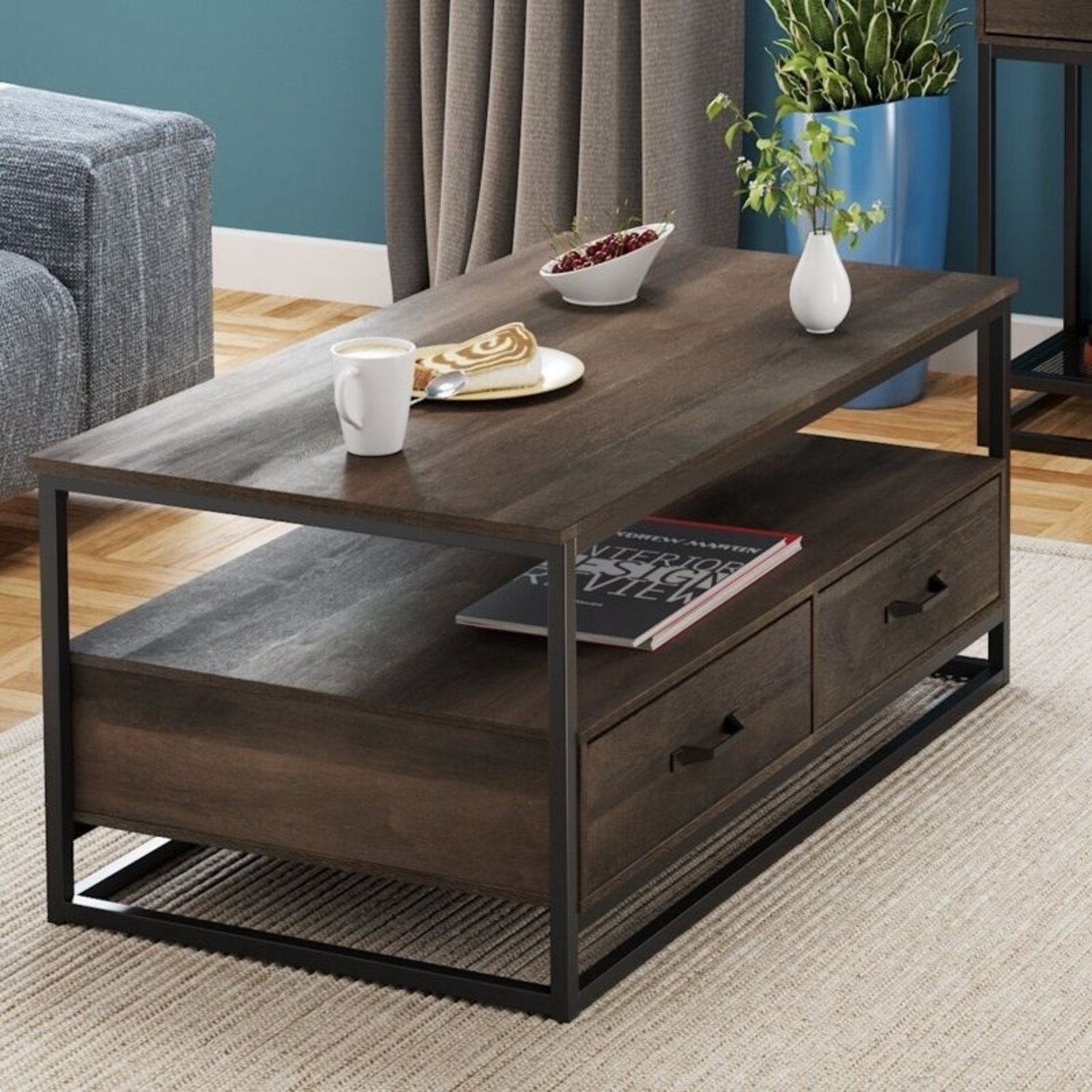 Southside 43.3” Coffee Table With 2 Drawers  - image-5
