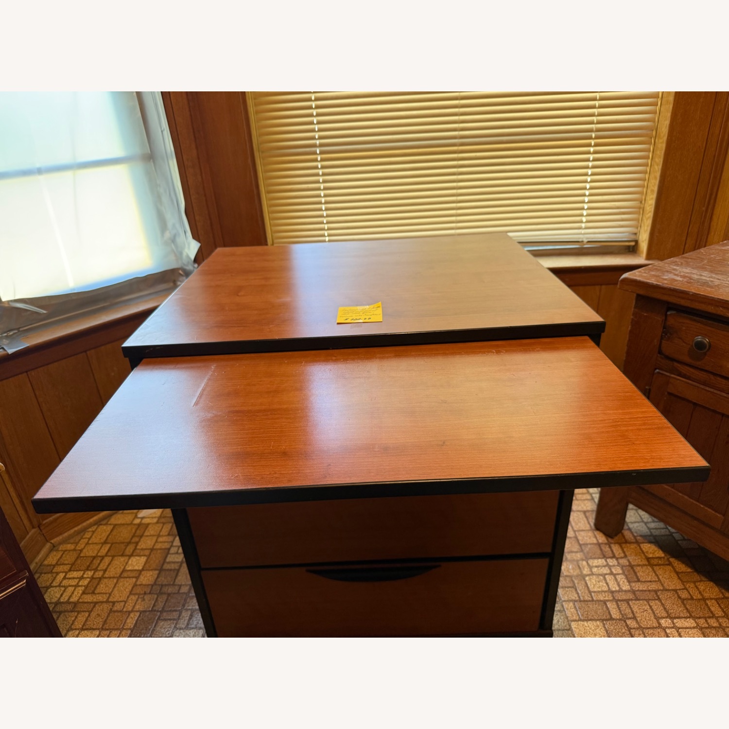 Mcm Natural Wood Veneer Nightstand - image-5