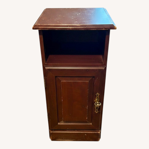Used Dark Brown Wood Nightstand for sale on AptDeco