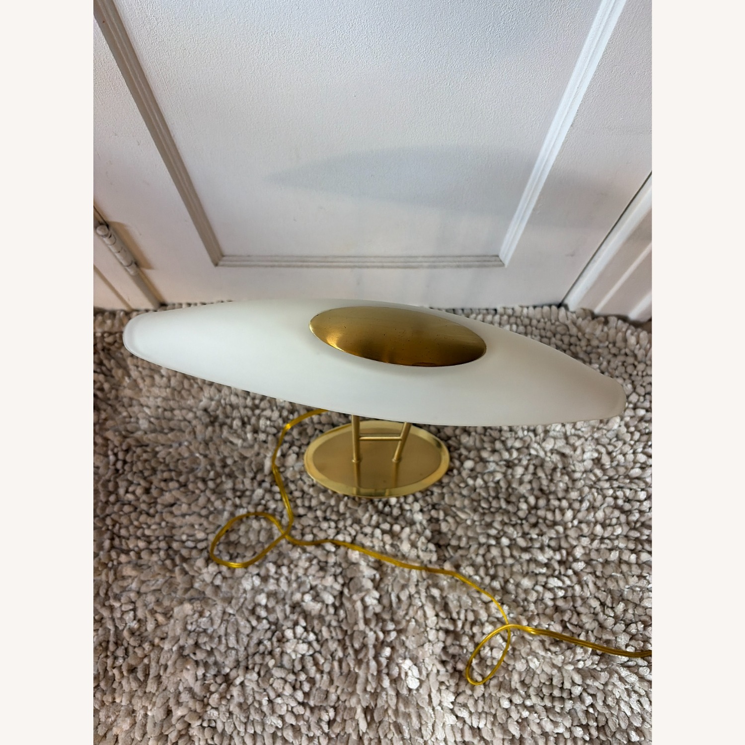 Postmodern Brass Finish Mushroom Lamp/Vintage 80s  - image-4