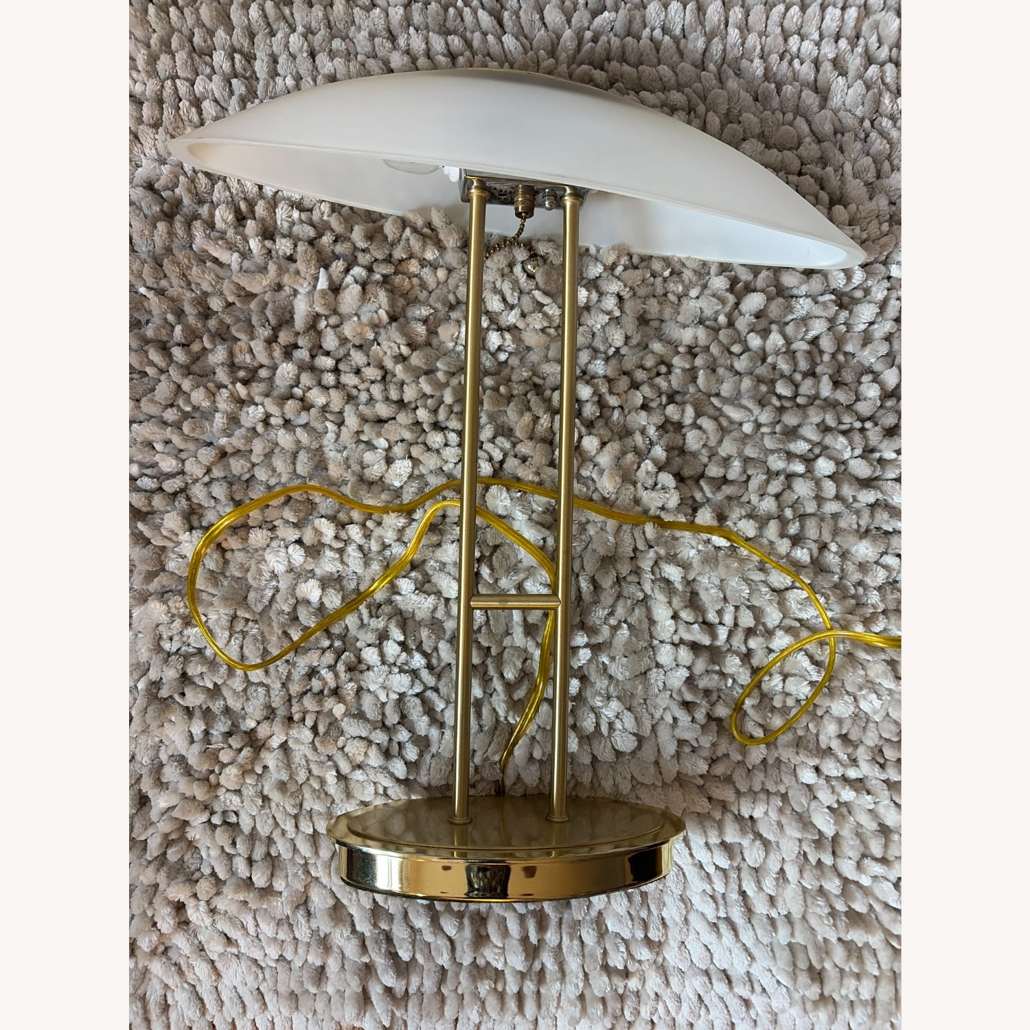 Postmodern Brass Finish Mushroom Lamp/Vintage 80s  - image-8