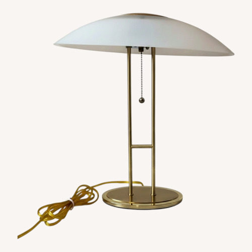 Used Postmodern Brass Finish Mushroom Lamp/Vintage 80s  for sale on AptDeco