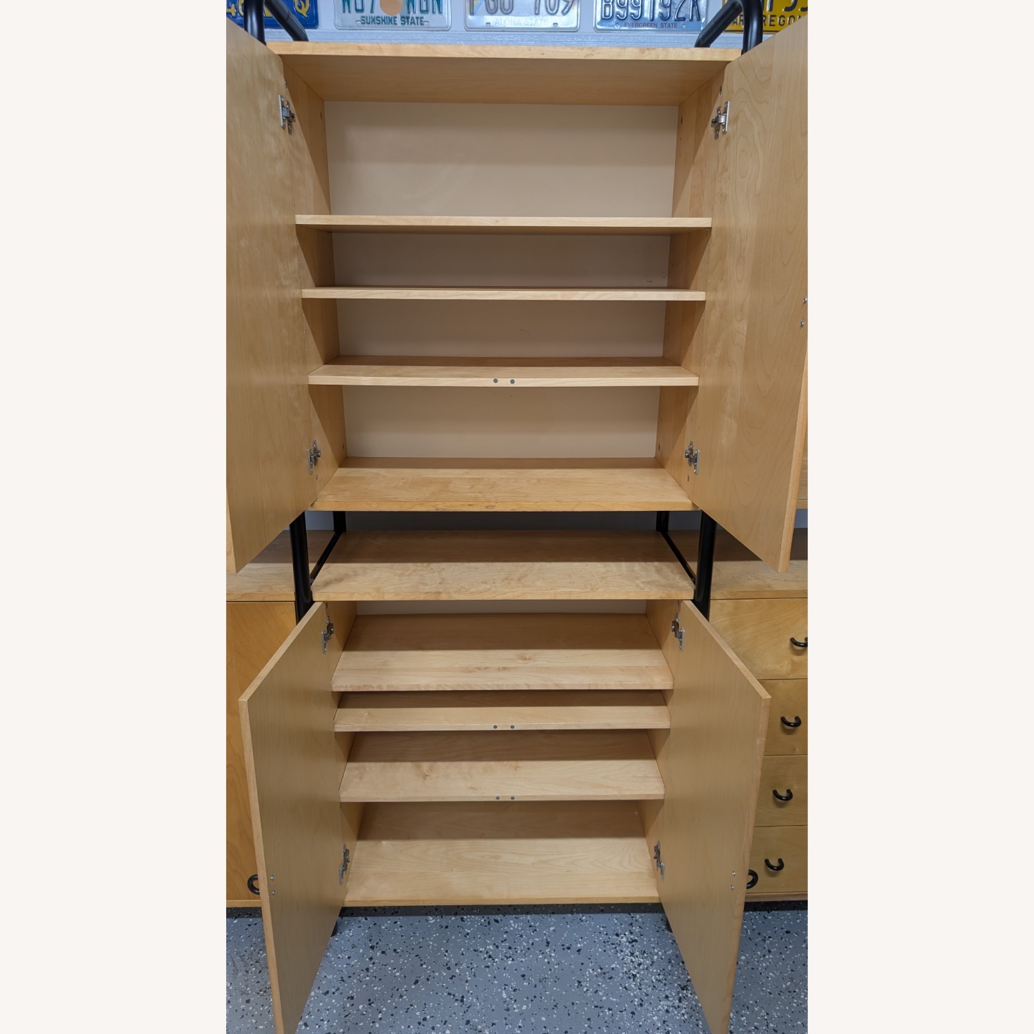 1980's IKEA Niklas Natural Wood Media Storage - image-4