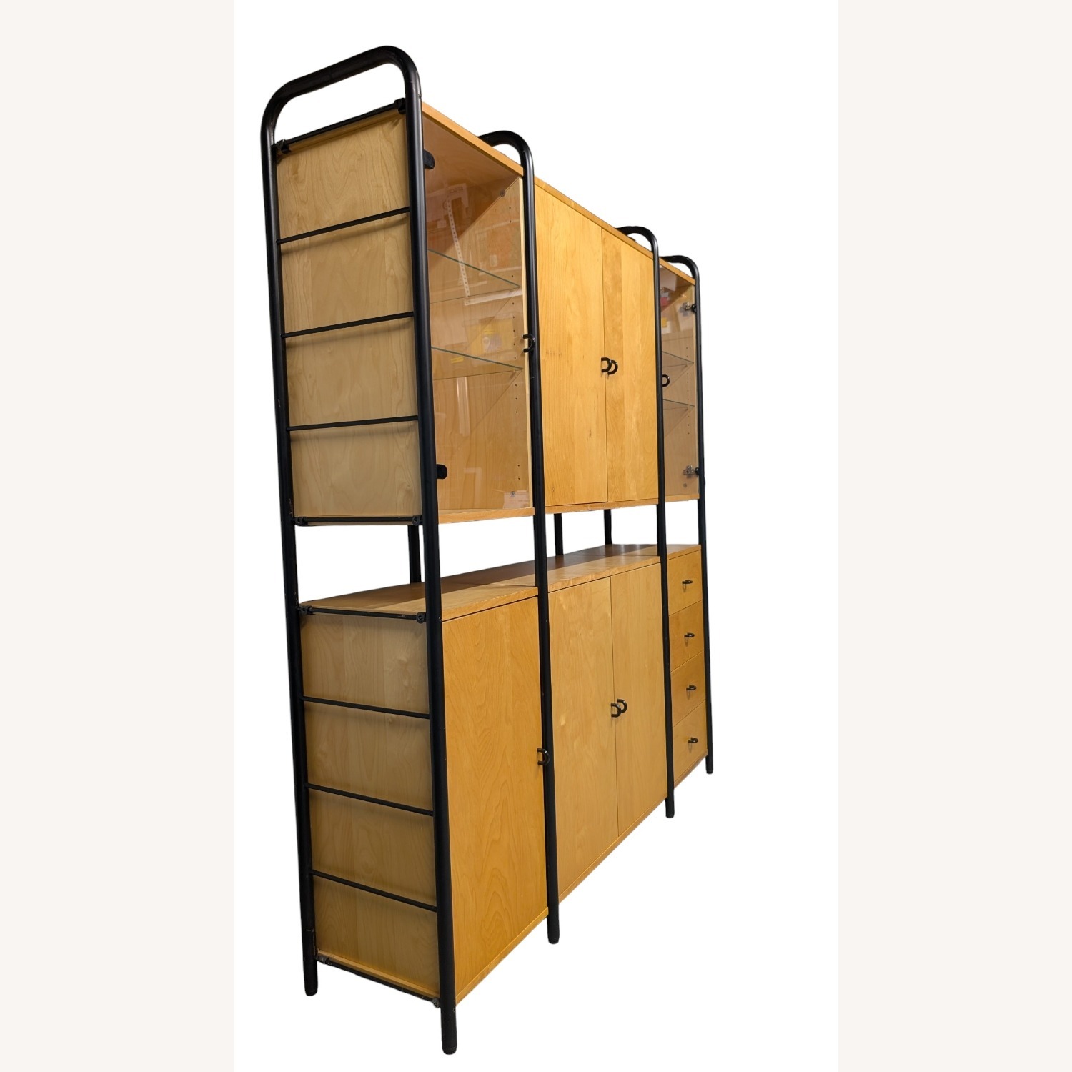 1980's IKEA Niklas Natural Wood Media Storage - image-9