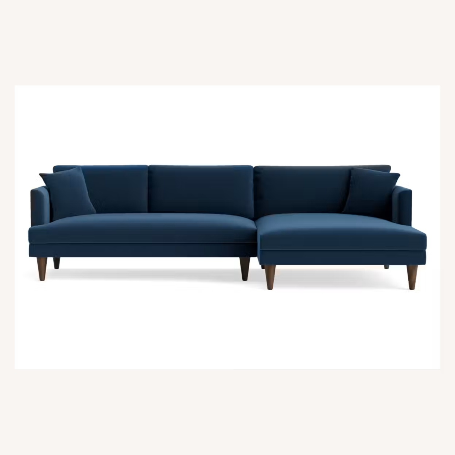 Joybird Lewis Blue Velvet 2 Piece Sectional - image-11