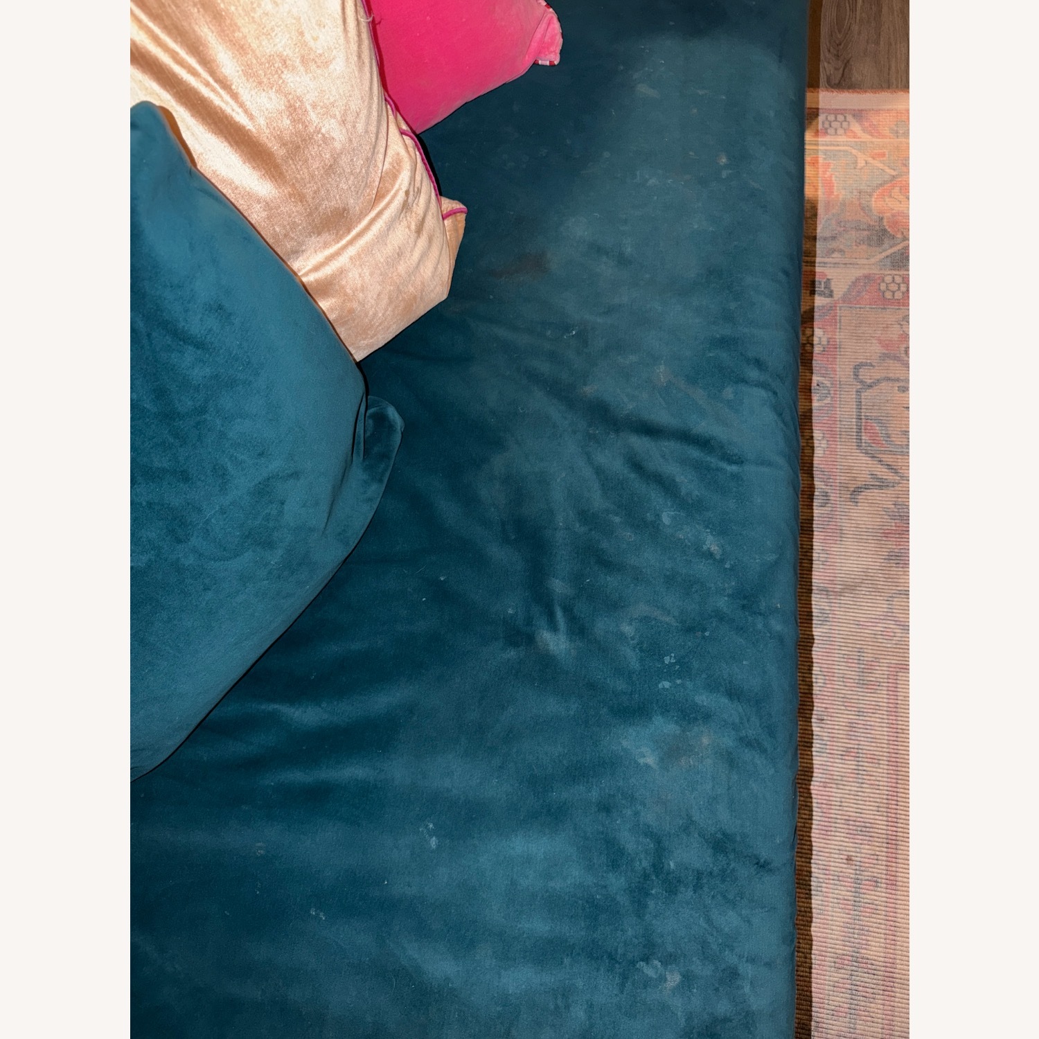 Joybird Lewis Blue Velvet 2 Piece Sectional - image-4