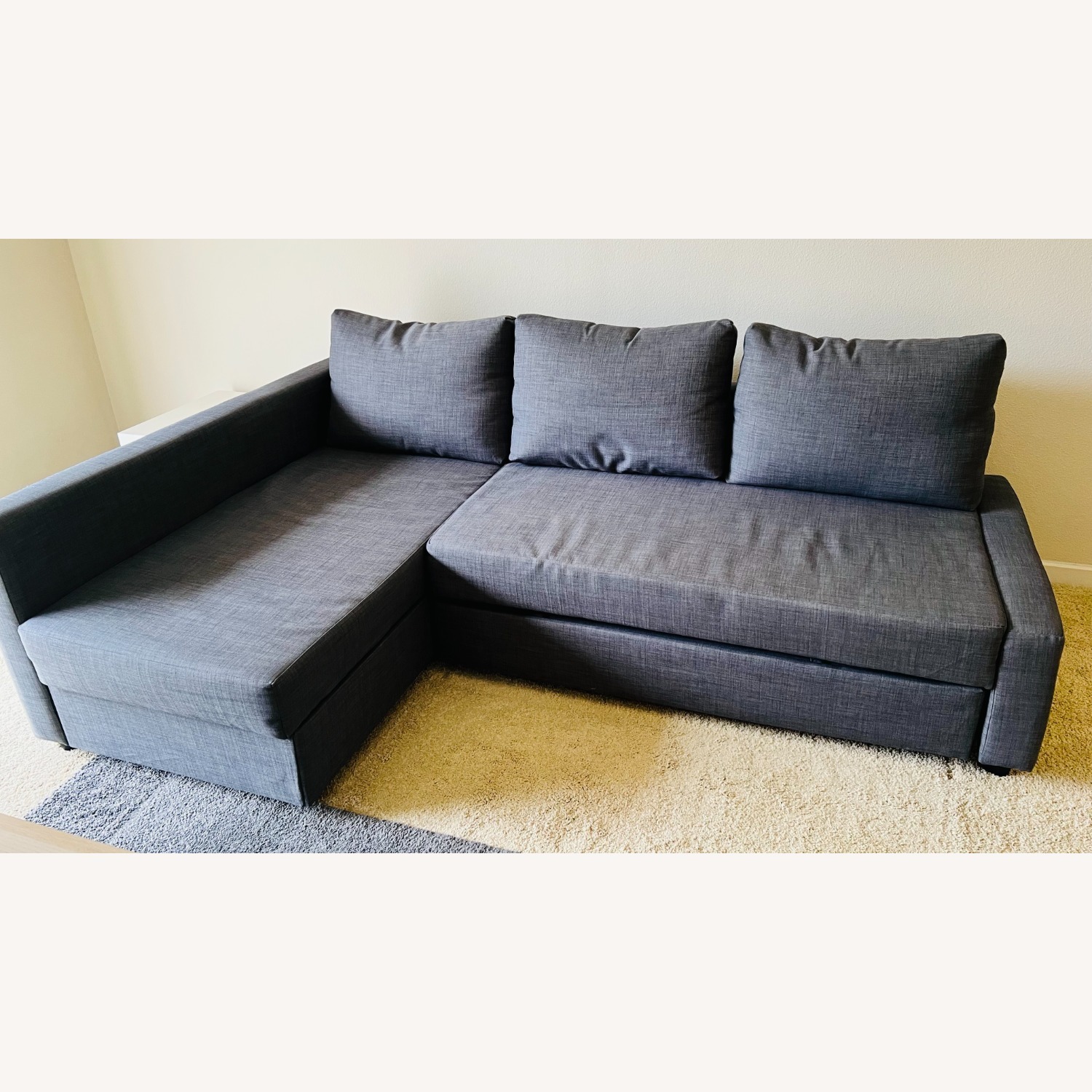IKEA Dark Gray Fabric Sleeper Sofa - image-1