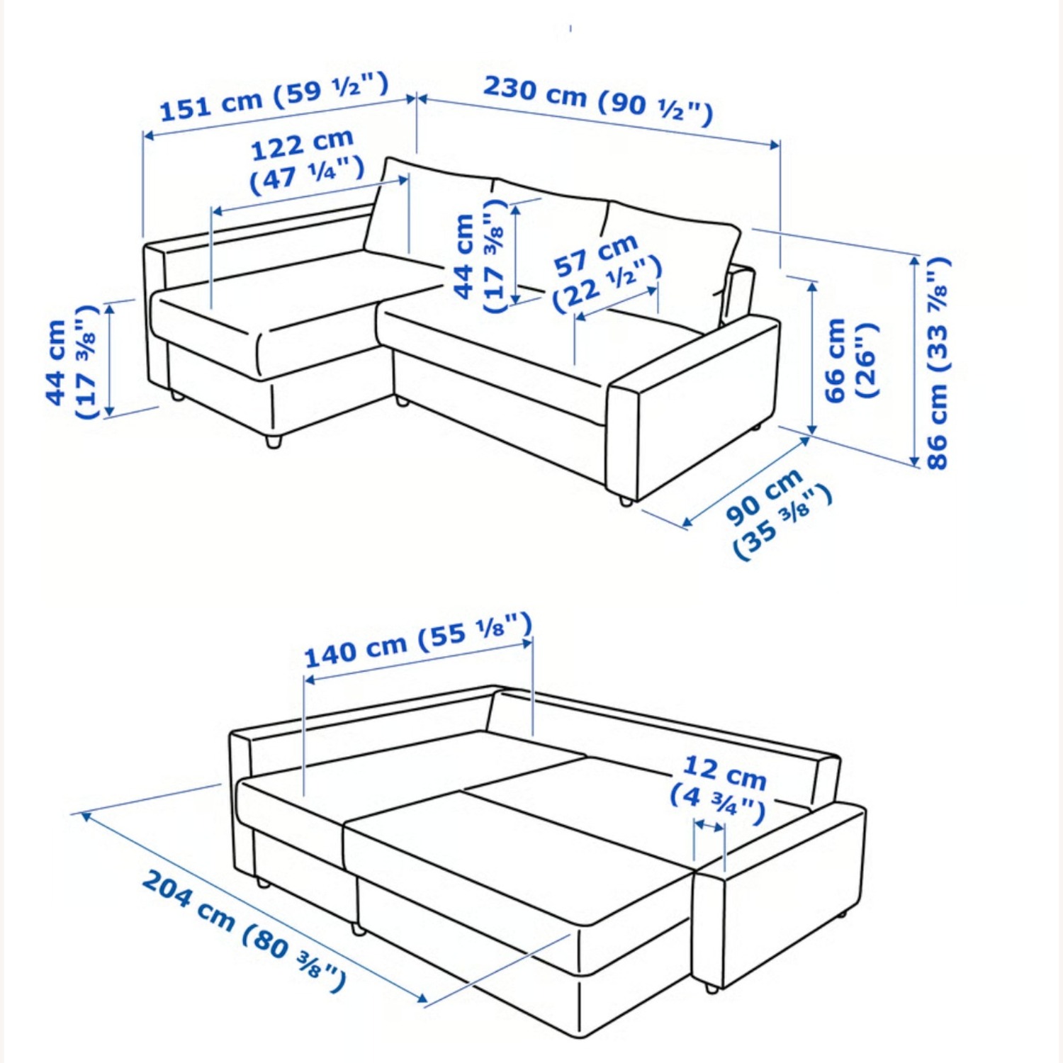 IKEA Dark Gray Fabric Sleeper Sofa - image-5