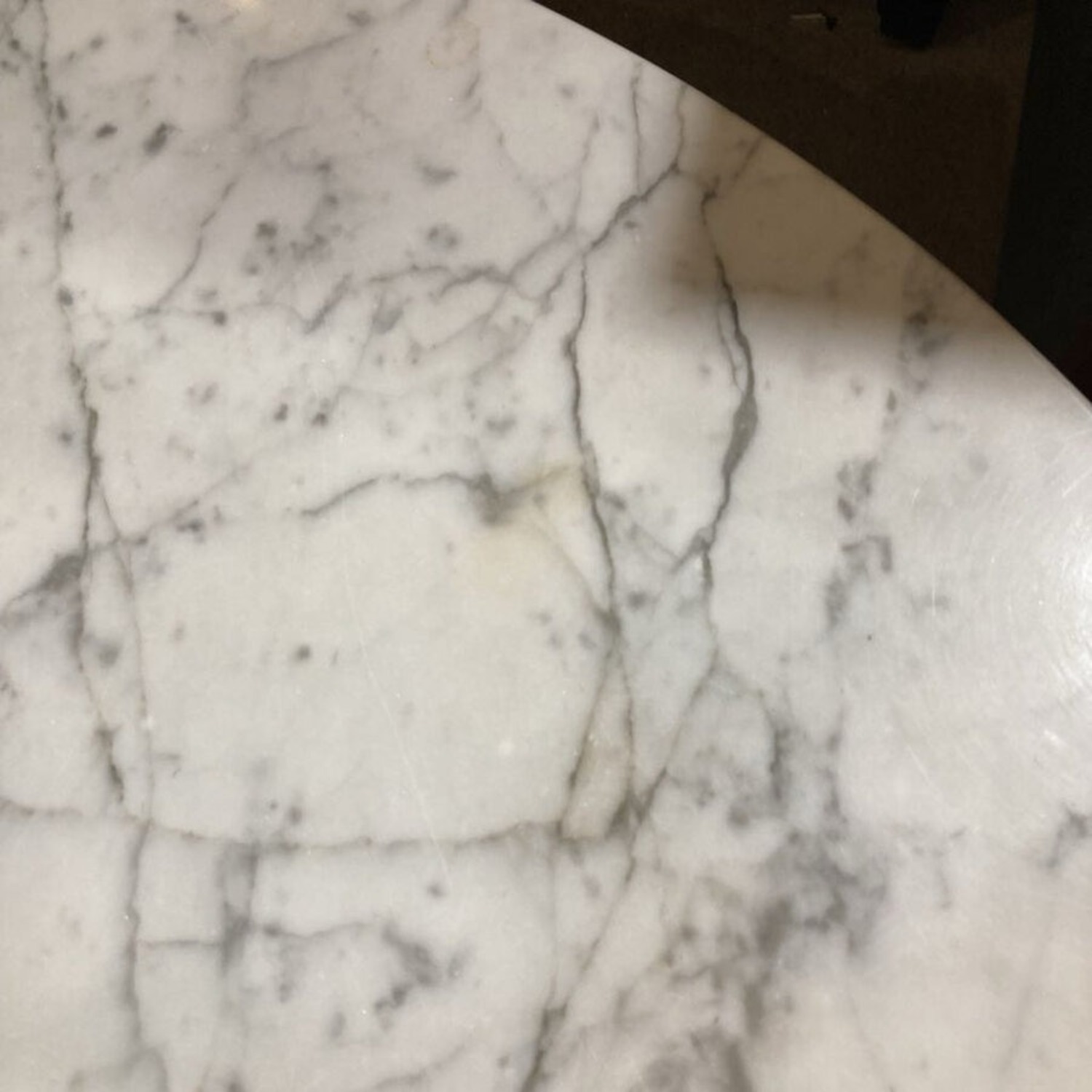 Round French Louis XVI Marble Top Coffee Table - image-8