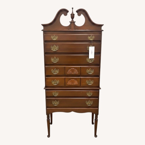 Used Mahogany Queen Anne Style Highboy 7-Drawer Dresser for sale on AptDeco