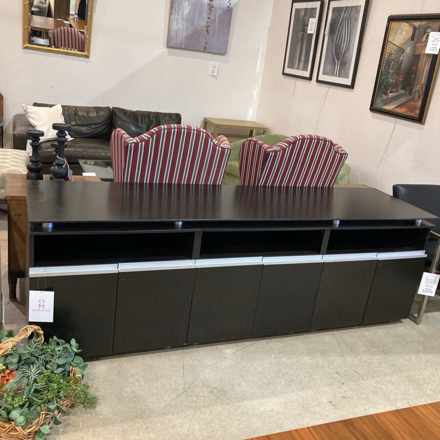 Knoll Modern 3 Cabinet Lockable Credenza Buffet  - image-3