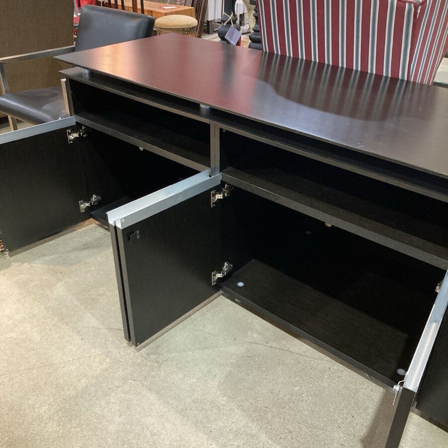 Knoll Modern 3 Cabinet Lockable Credenza Buffet  - image-6
