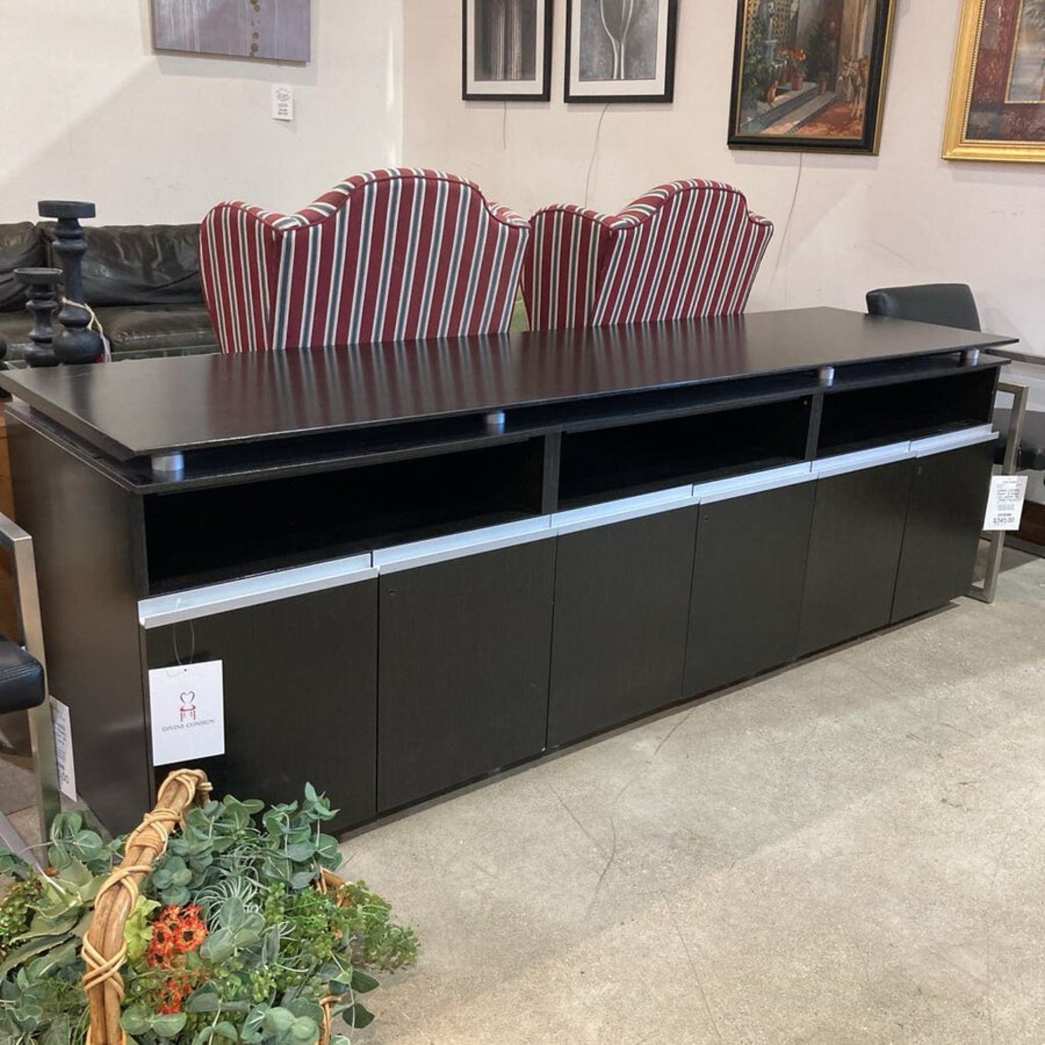 Knoll Modern 3 Cabinet Lockable Credenza Buffet  - image-2