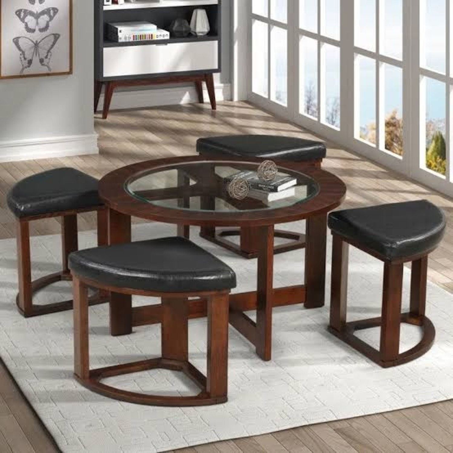 Dark Brown Nested Coffee Table - image-3