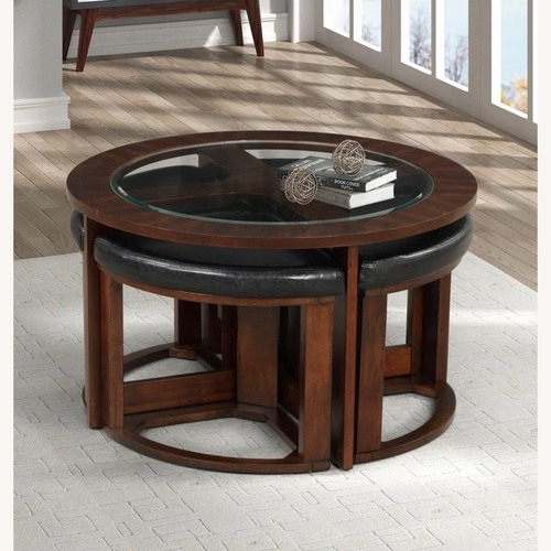 Used Dark Brown Nested Coffee Table for sale on AptDeco
