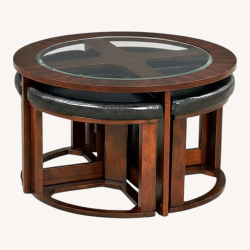 Used Dark Brown Nested Coffee Table for sale on AptDeco