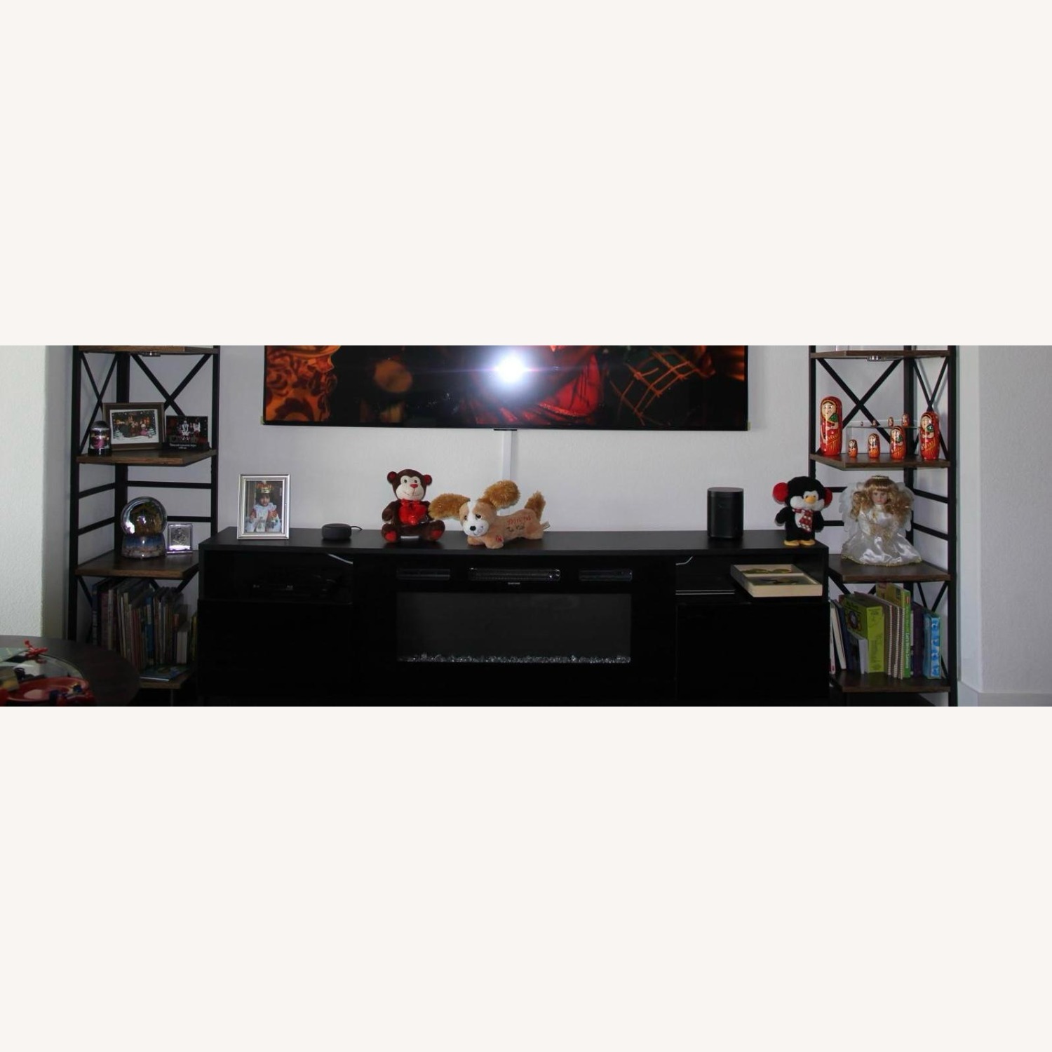 TV Stand With Electric Fireplace & Heater  - image-2