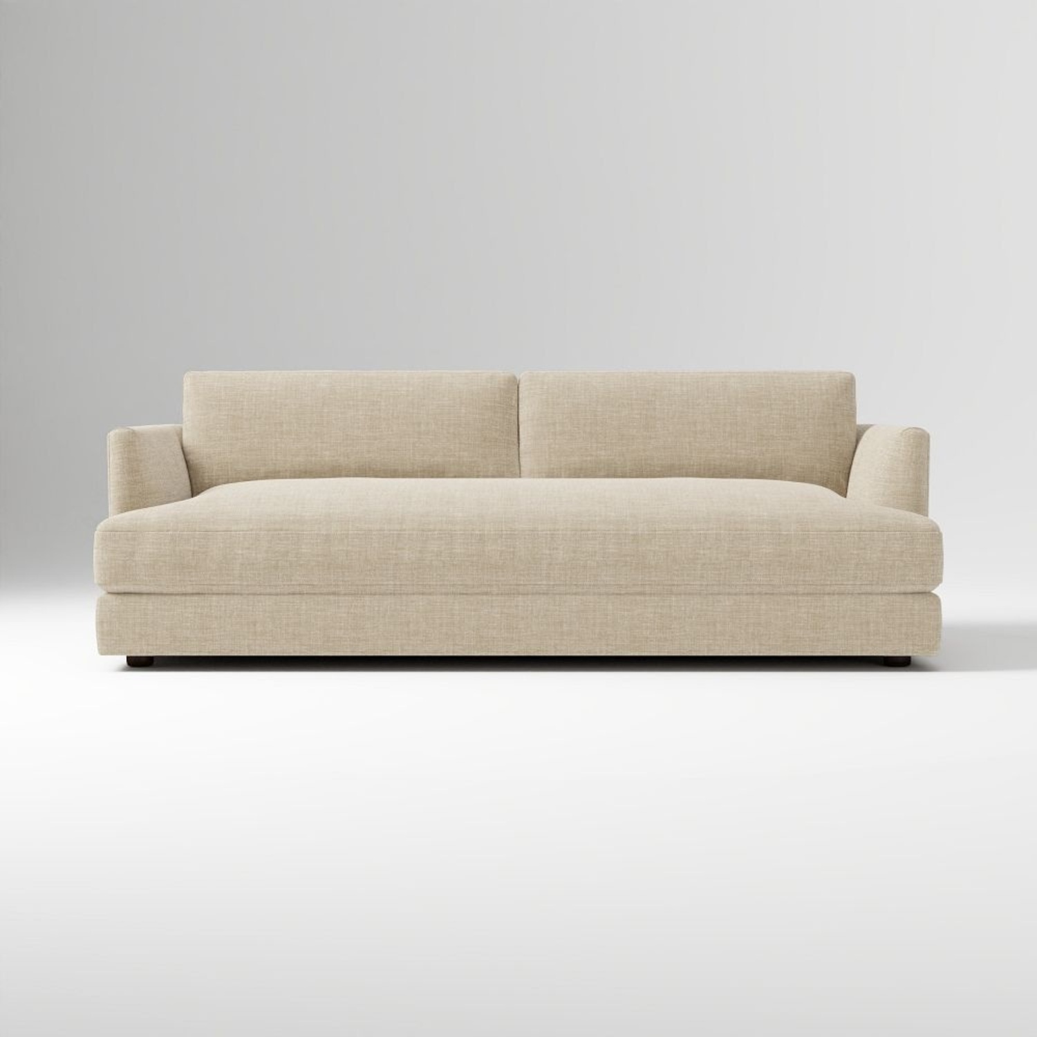 West Elm Haven Taupe Suede 2 Seater Sofa - image-4