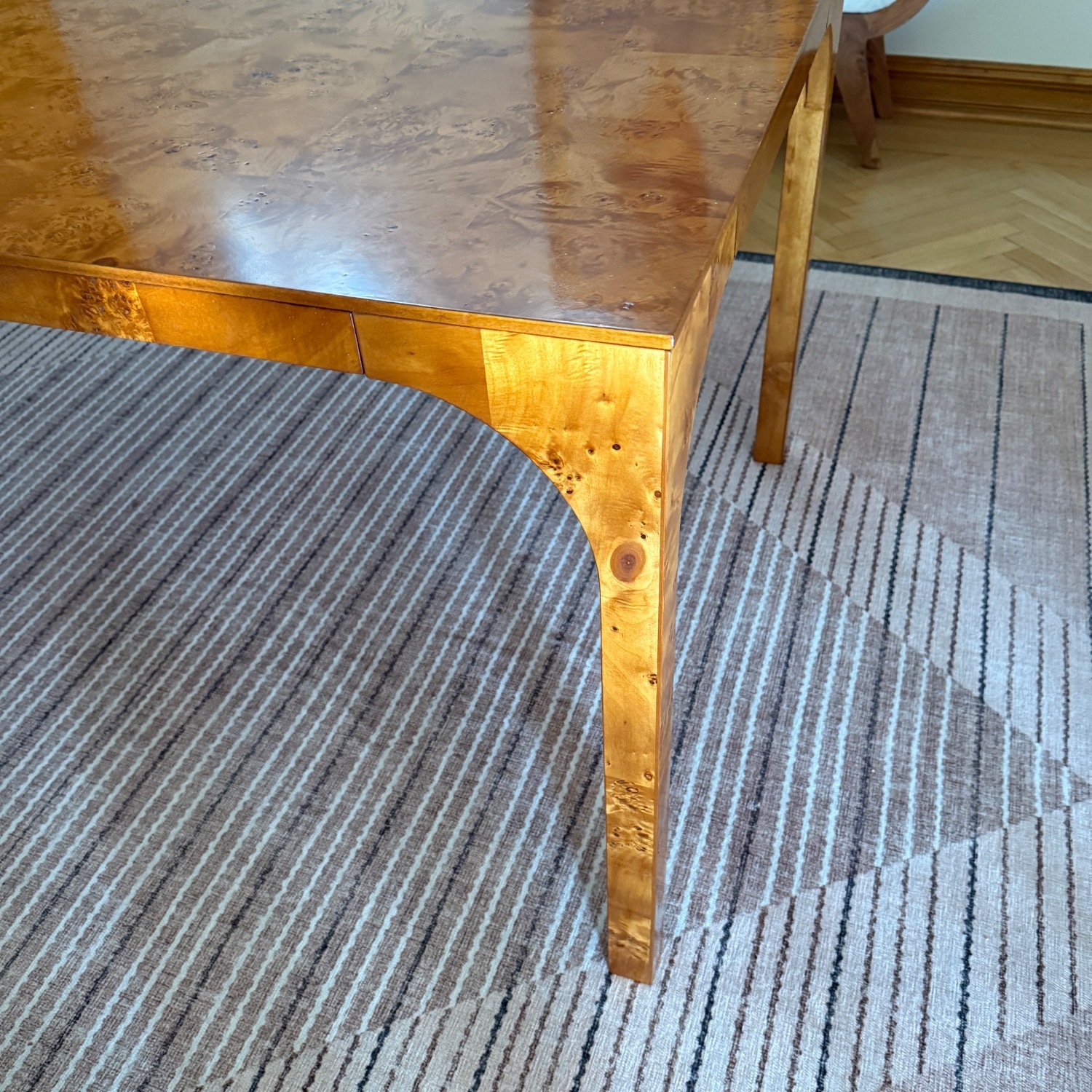 CB2 Aqua Virgo Burl Wood Dining Table - image-2