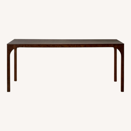 Used CB2 Aqua Virgo Burl Wood Dining Table for sale on AptDeco