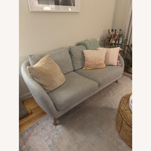 Used West Elm Hannah Light Gray Fabric Loveseat for sale on AptDeco