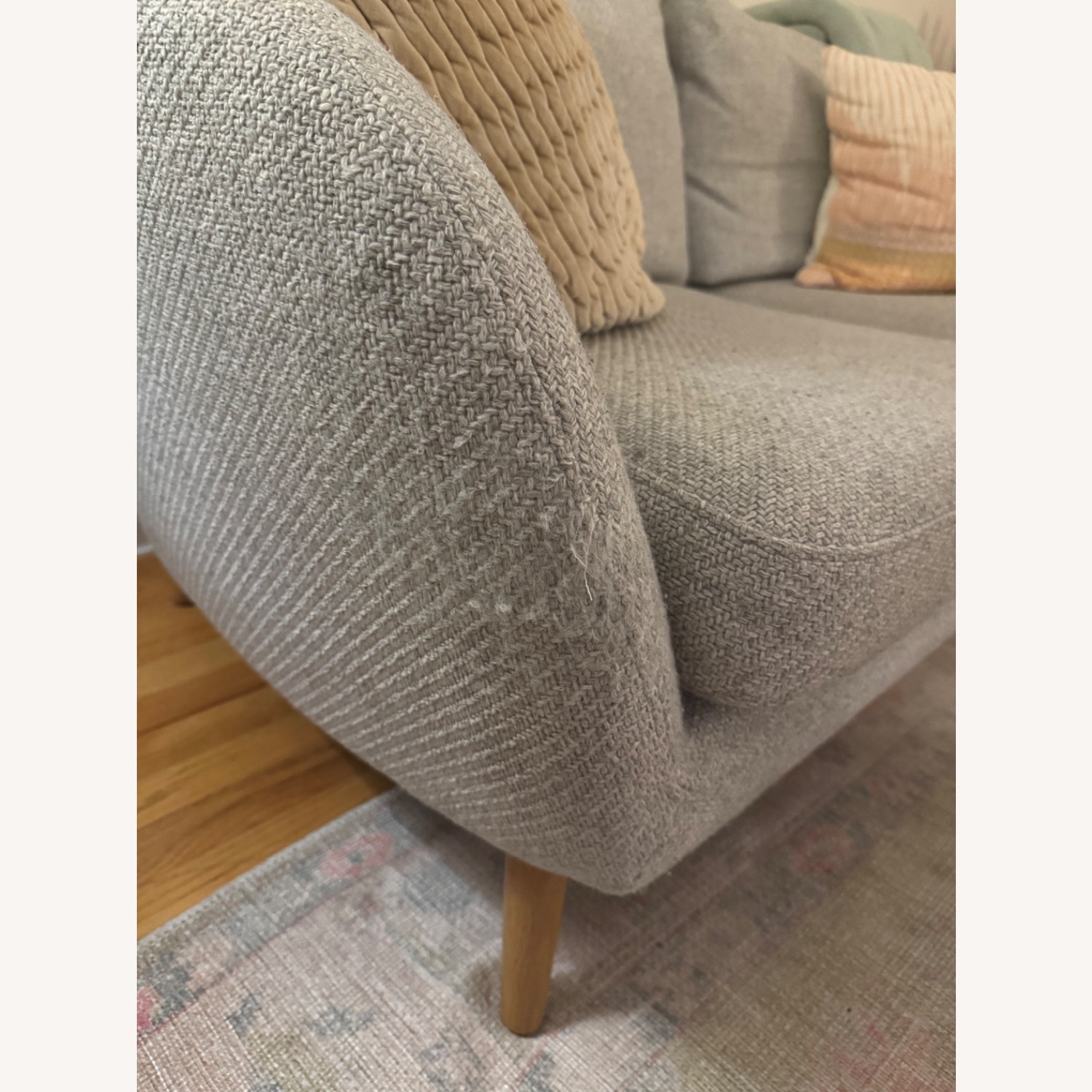 West Elm Hannah Light Gray Fabric Loveseat - image-2