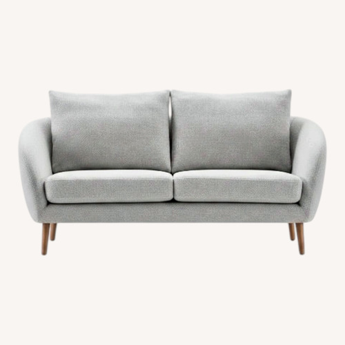 Used West Elm Hannah Light Gray Fabric Loveseat for sale on AptDeco