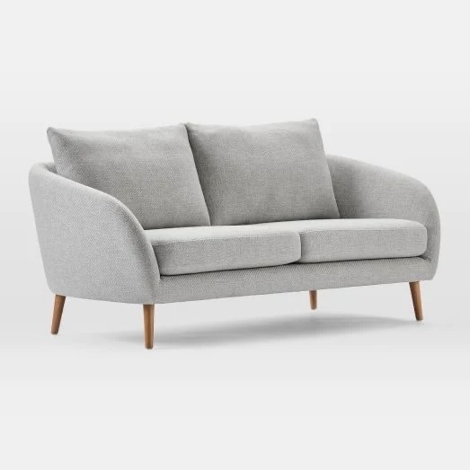 West Elm Hannah Light Gray Fabric Loveseat - image-5