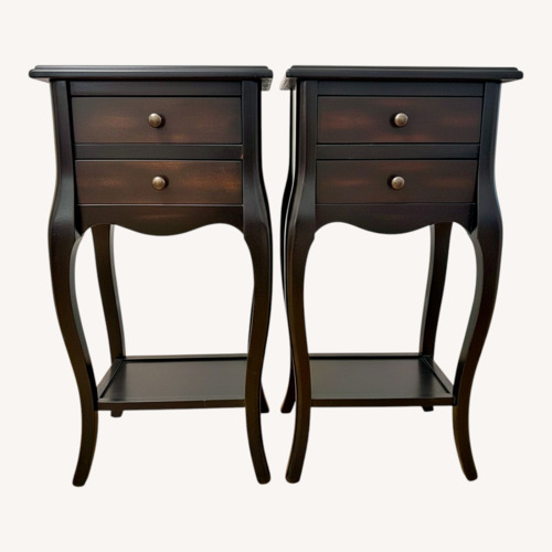 Used Pier 1 Imports Dark Brown Wood Nightstands for sale on AptDeco