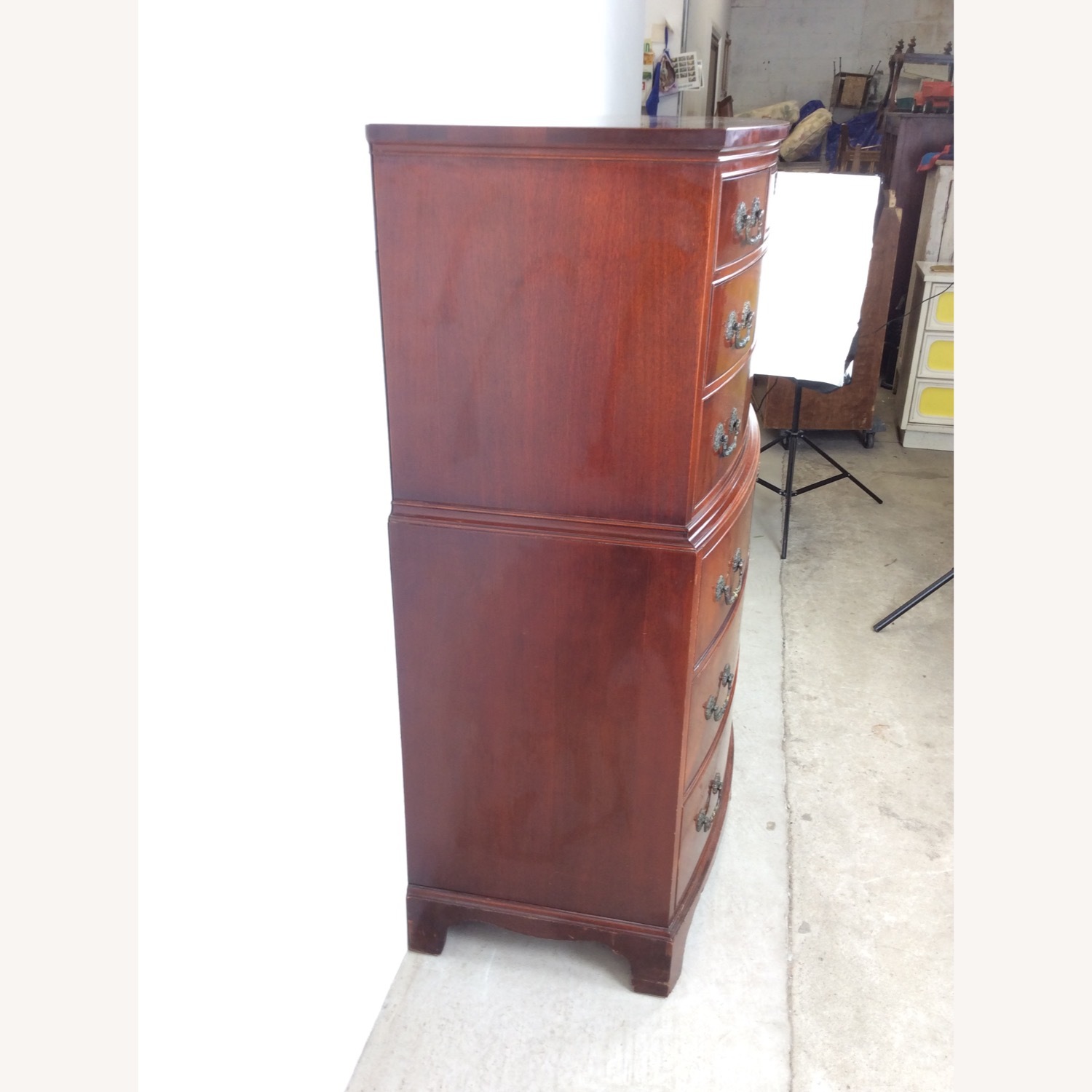 Mid Century Georgian Style Highboy Dresser - image-5