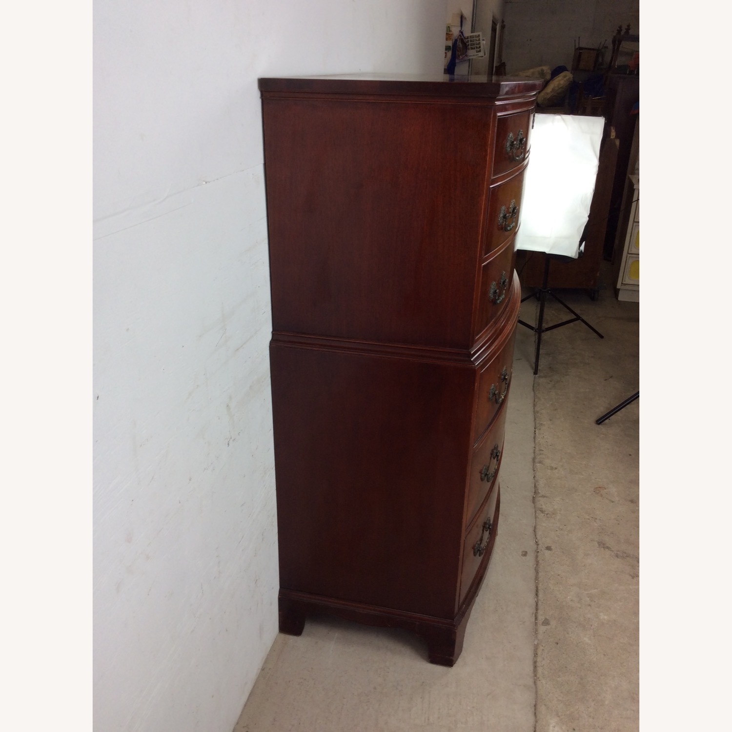 Mid Century Georgian Style Highboy Dresser - image-6