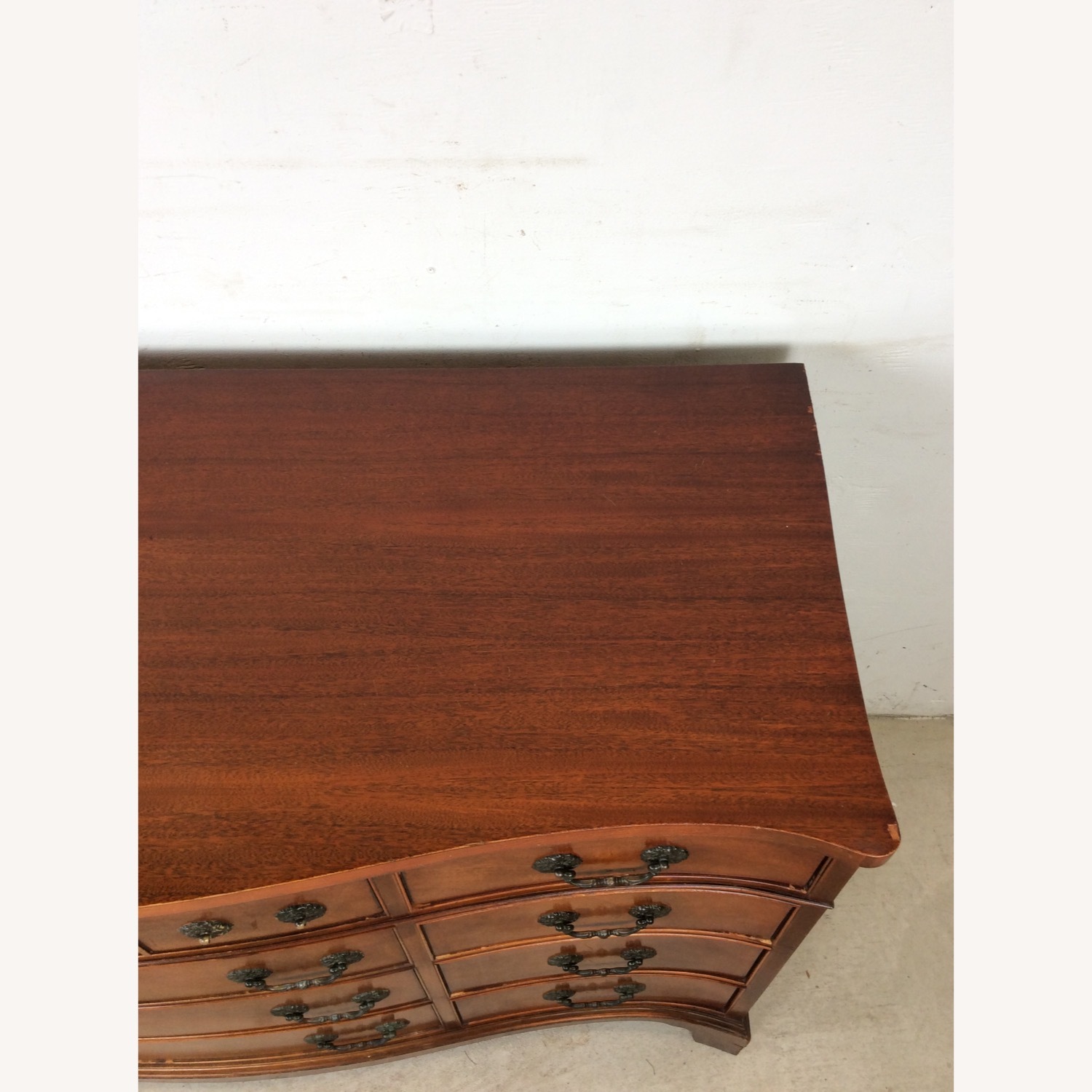 Mid Century Georgian Style Lowboy with Bowfront - image-8