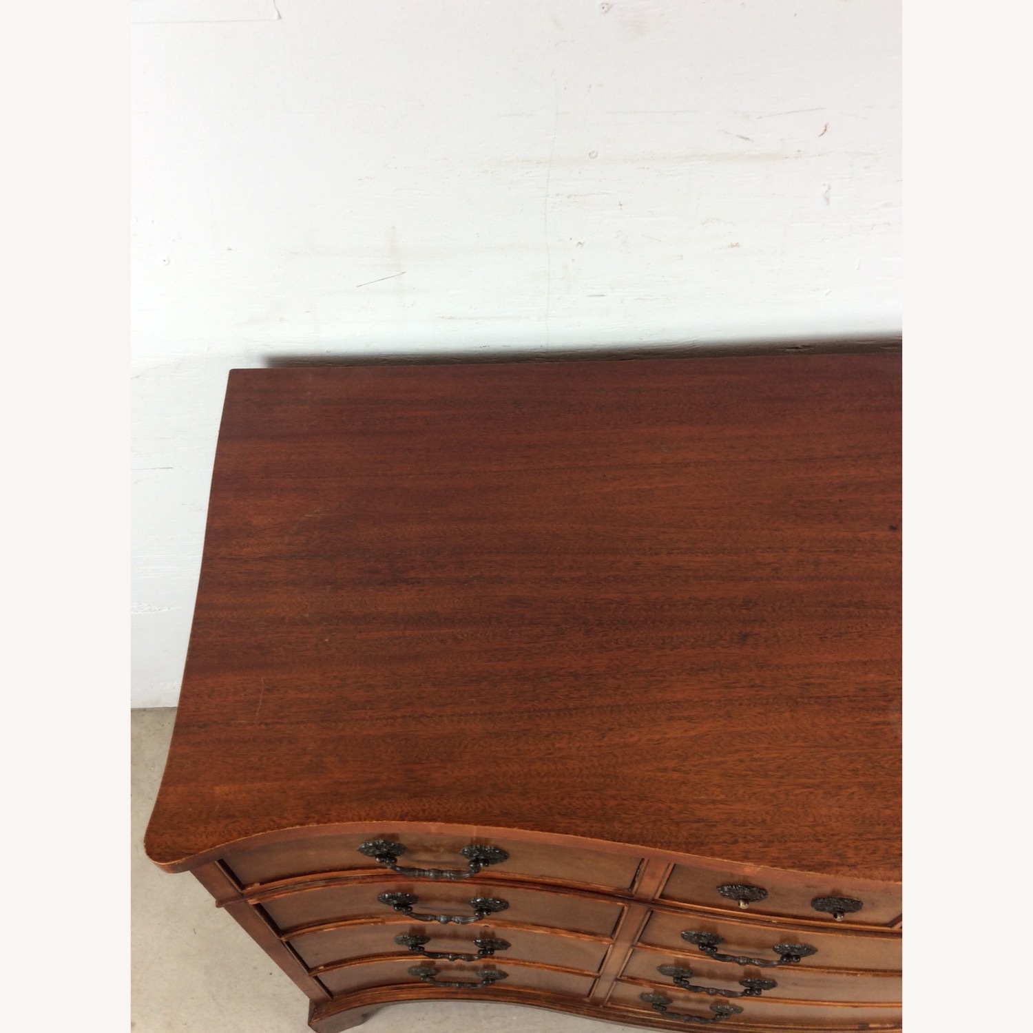 Mid Century Georgian Style Lowboy with Bowfront - image-6