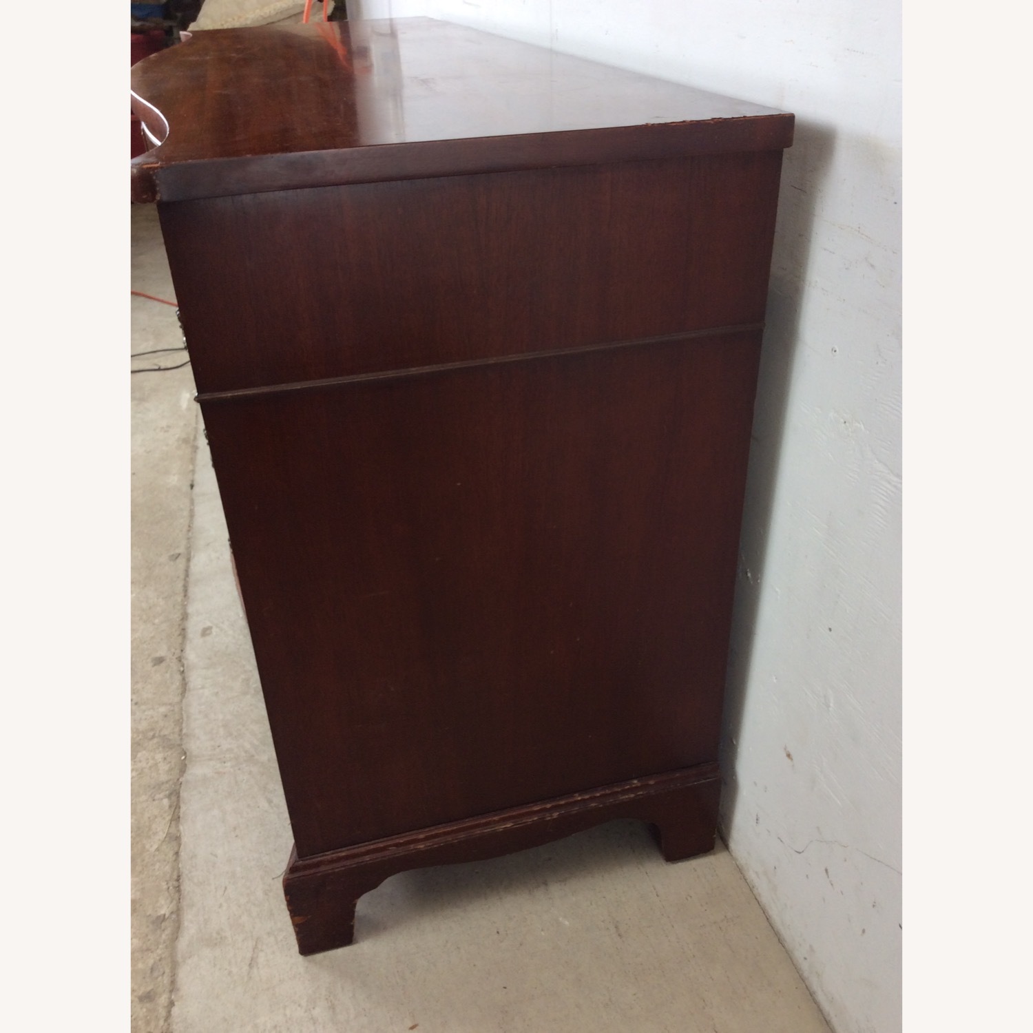 Mid Century Georgian Style Lowboy with Bowfront - image-14