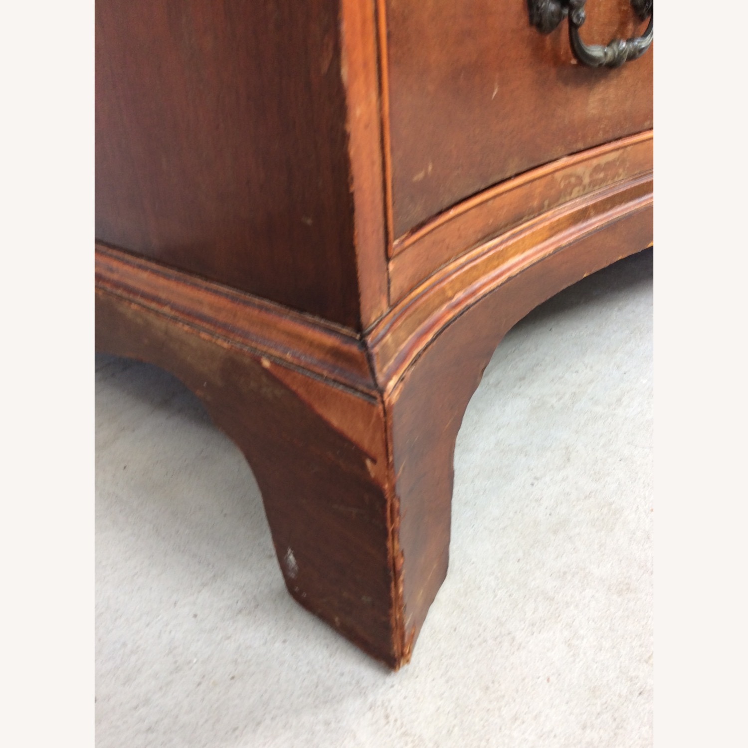 Mid Century Georgian Style Lowboy with Bowfront - image-17