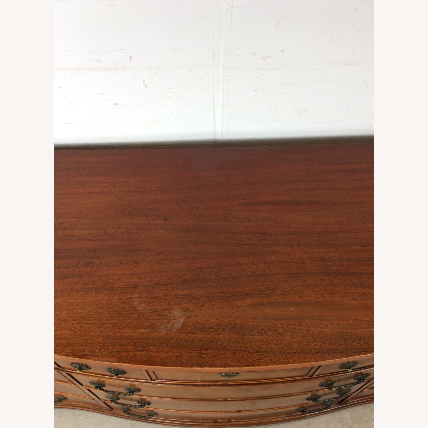 Mid Century Georgian Style Lowboy with Bowfront - image-7