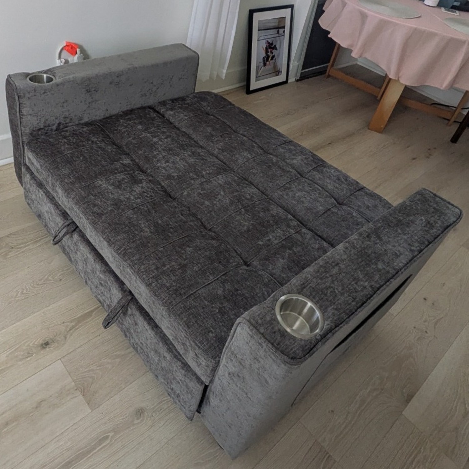 Wayfair Ebern Designs Light Gray Fabric Loveseat - image-6