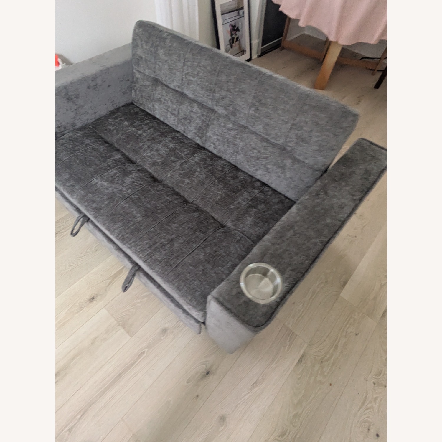 Wayfair Ebern Designs Light Gray Fabric Loveseat - image-1